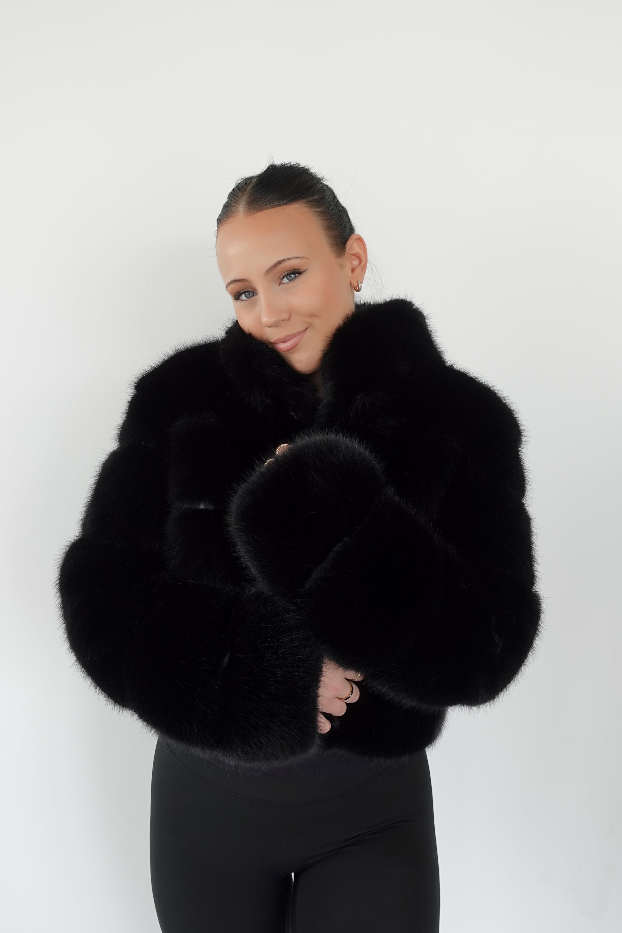 ジャケット Sword 6644 Black long faux fur coat Sword 6644 Black long faux fur coat | TheDoubleF
