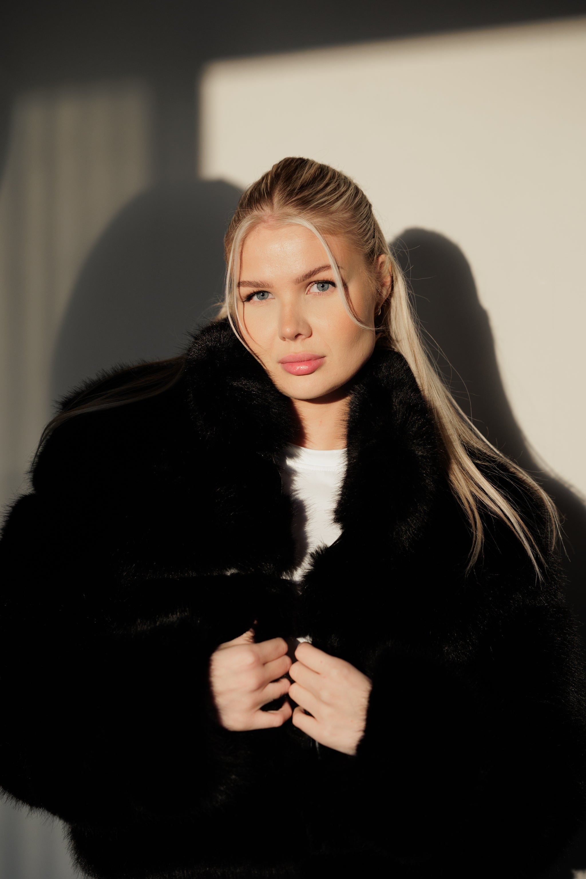 【HI FI FNK】(W) Kate Fur Jacket Full Pelts Mink Fur Jacket With High Neck Collar - 100% Real Fur
