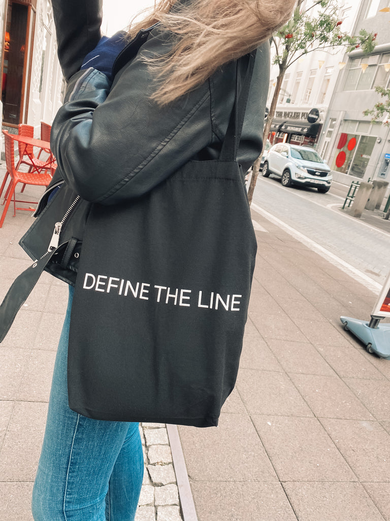 BLACK ORGANIC COTTON TOTE BAG - DTL Sport