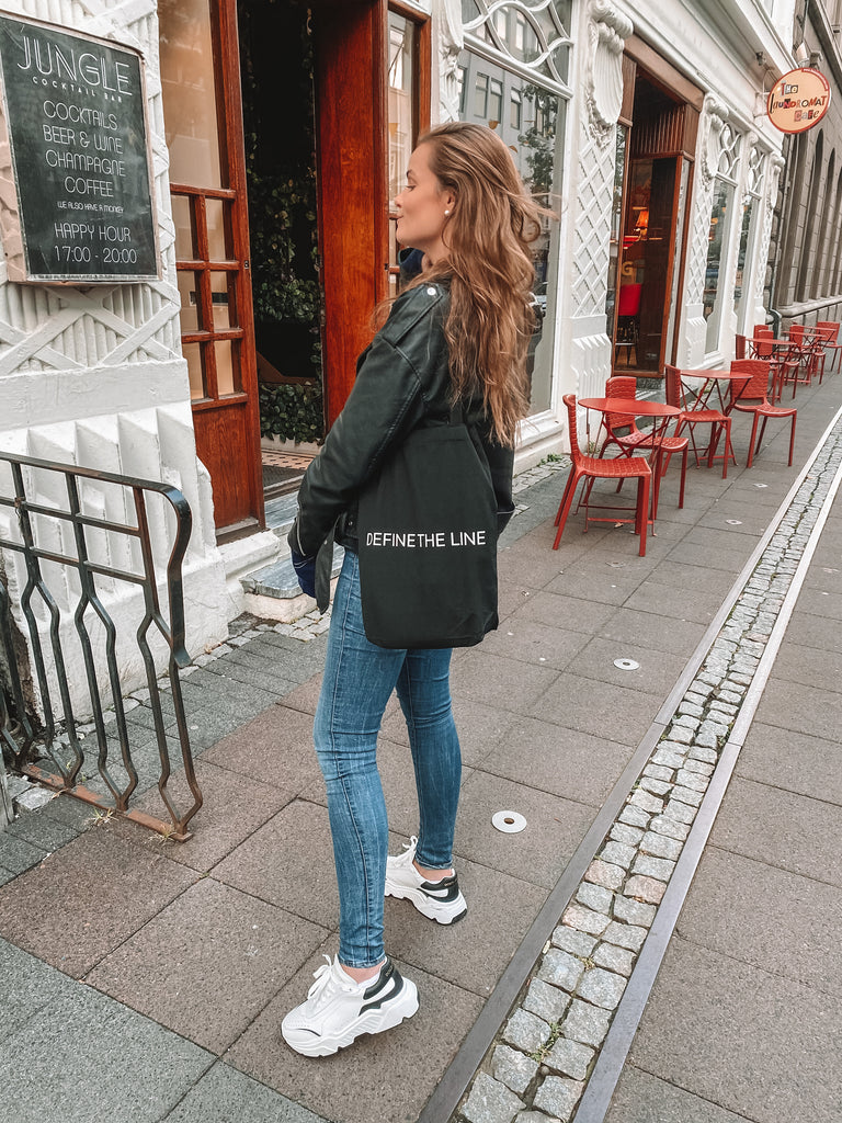 BLACK ORGANIC COTTON TOTE BAG - DTL Sport
