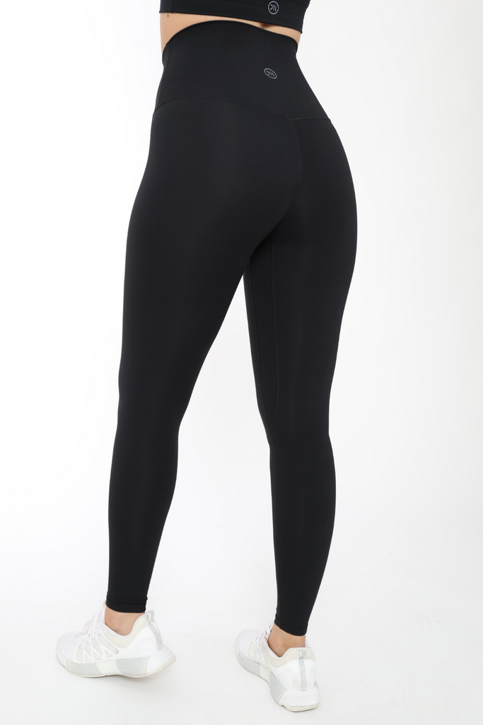 LUXE BLACK EXTRA HIGH WAISTED TIGHTS - DTL Sport