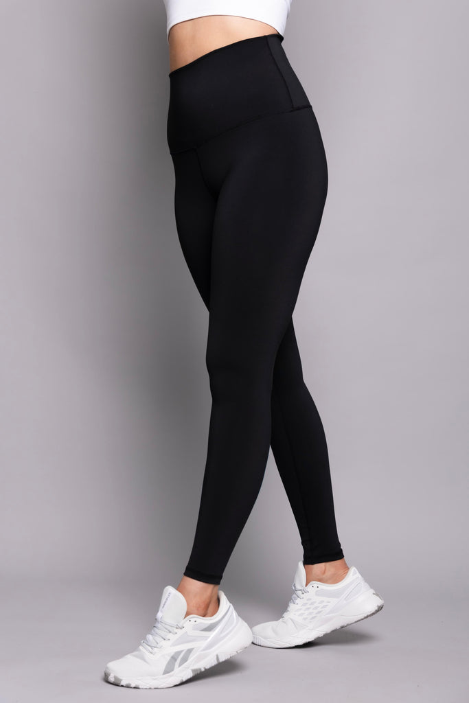 JET BLACK EXTRA HIGH WAISTED TIGHTS - DTL Sport